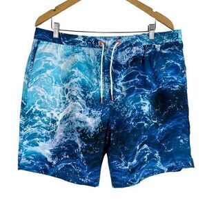 NEW SWIMS Oceano Swim Short‎ Trunks Mens XL Ensign Blue Lined SWW012PS $150